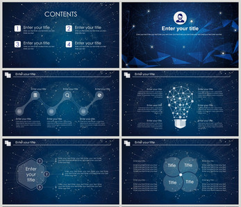 深藍洞察 數據驅動未來——簡約商務風科技PPT模板